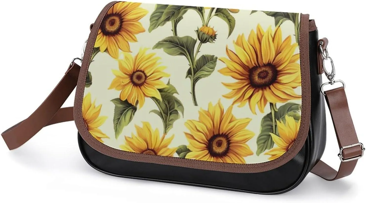 Bird Parrot Painting Crossbody Bags for Women,PU Leather Tote Bag for Women,Shoulder Bag Purse for Work Shopping Travel