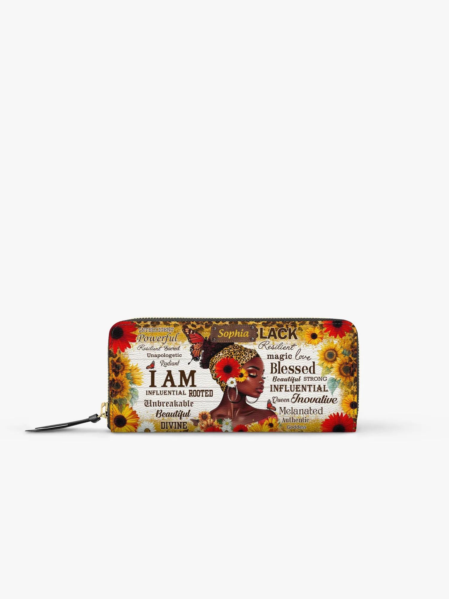 Black Beauty Blossom Slimline Zippy Wallet