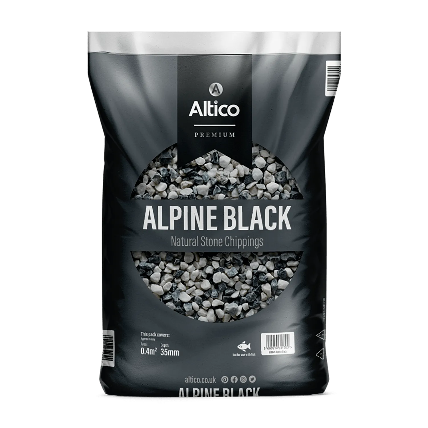 Black ice (alpine black) chippings