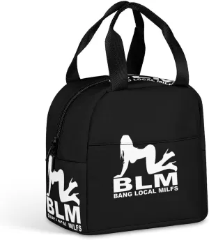 BLM Bang Local Milfs Insulated Meal Tote Bag Portable Lunch Box Container Food Handbags for Men Women