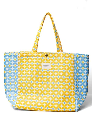 Blue Yellow Gold Shopper Tote