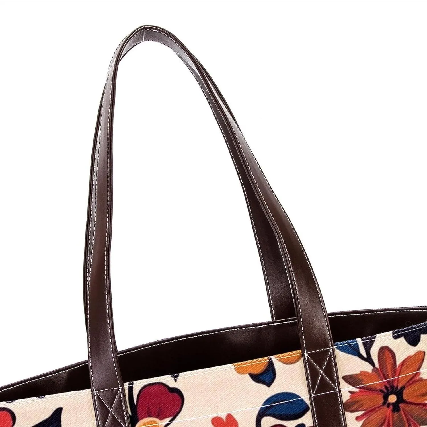 Boho Floral-12 Shoulder Purses for Women Large Soft Washed Leather Purses and Durable Handbags