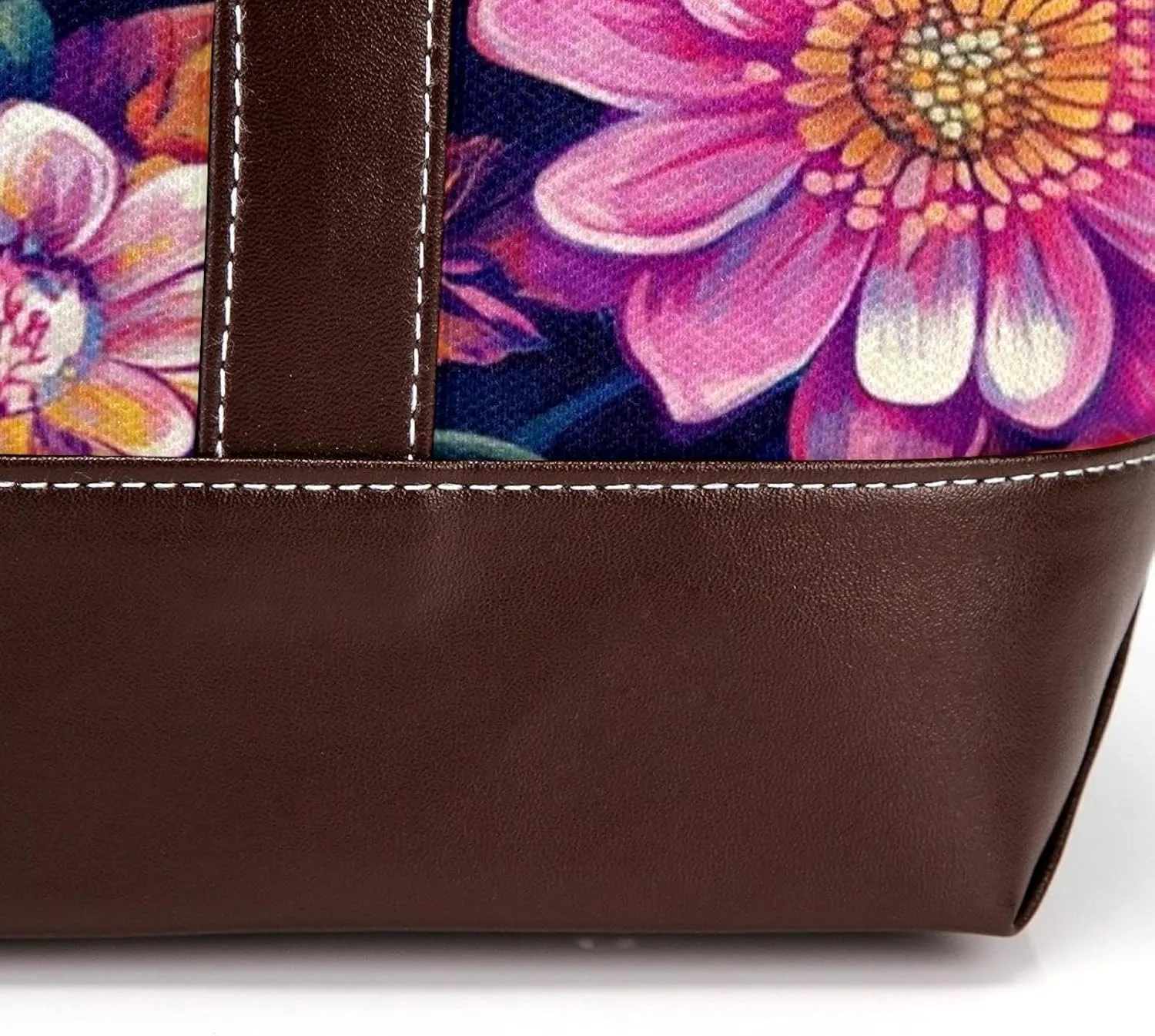 Boho Floral-12 Shoulder Purses for Women Large Soft Washed Leather Purses and Durable Handbags