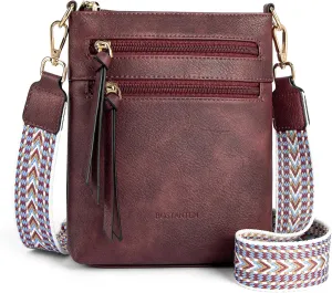 BOSTANTEN Crossbody Bags Purses for Women Trendy Soft Vegan Leather Shoulder Handbags with Adjustable Strap Zipper Pocket
