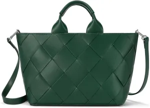 BOSTANTEN Woven Tote Bag for Women Top Handle Purses and Handbags Shoulder Crossbody Purse With Zipper