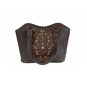 Brown Floral Handbag