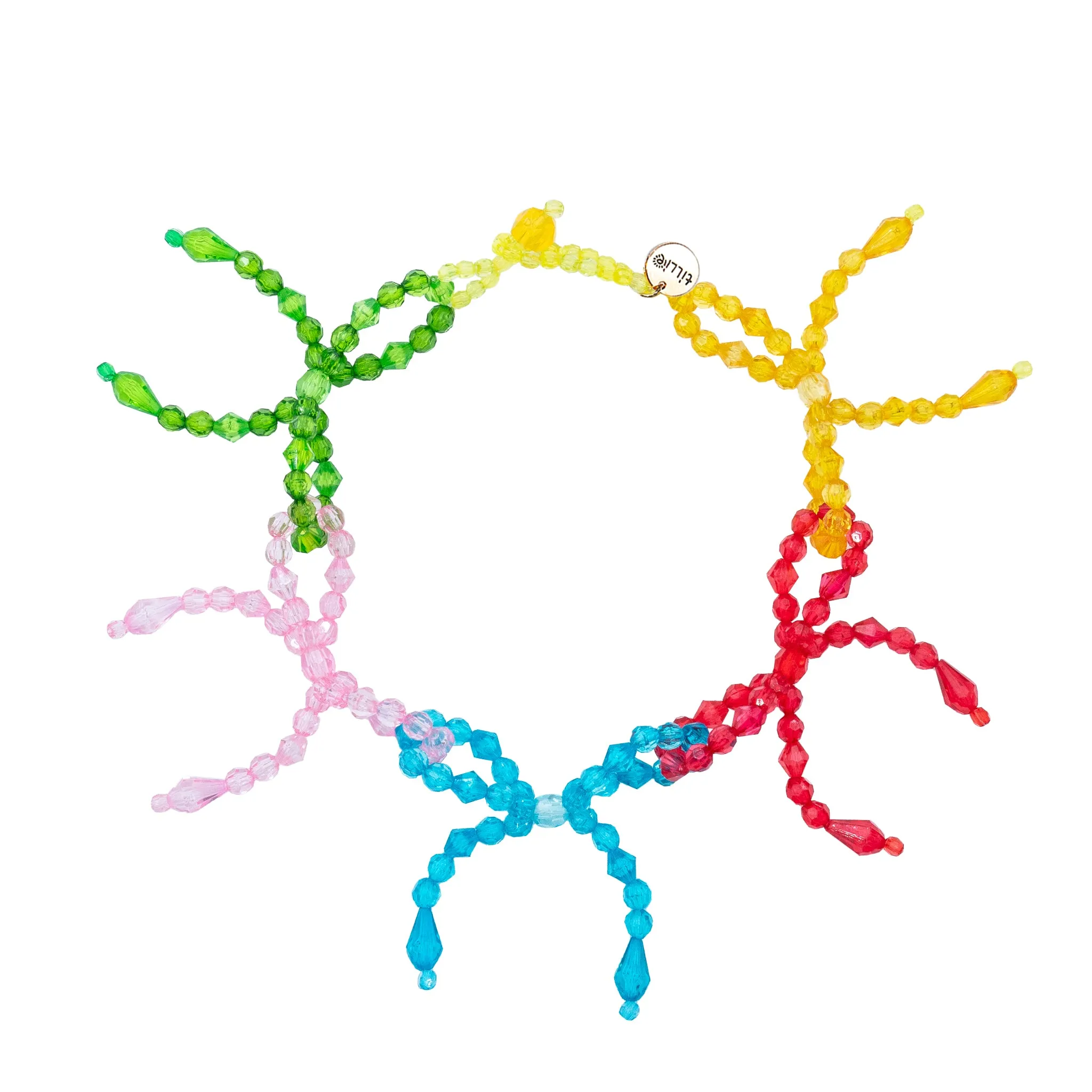 BUNDLE-Sunny Bead Bag & Playful Ribbon Bead Necklace