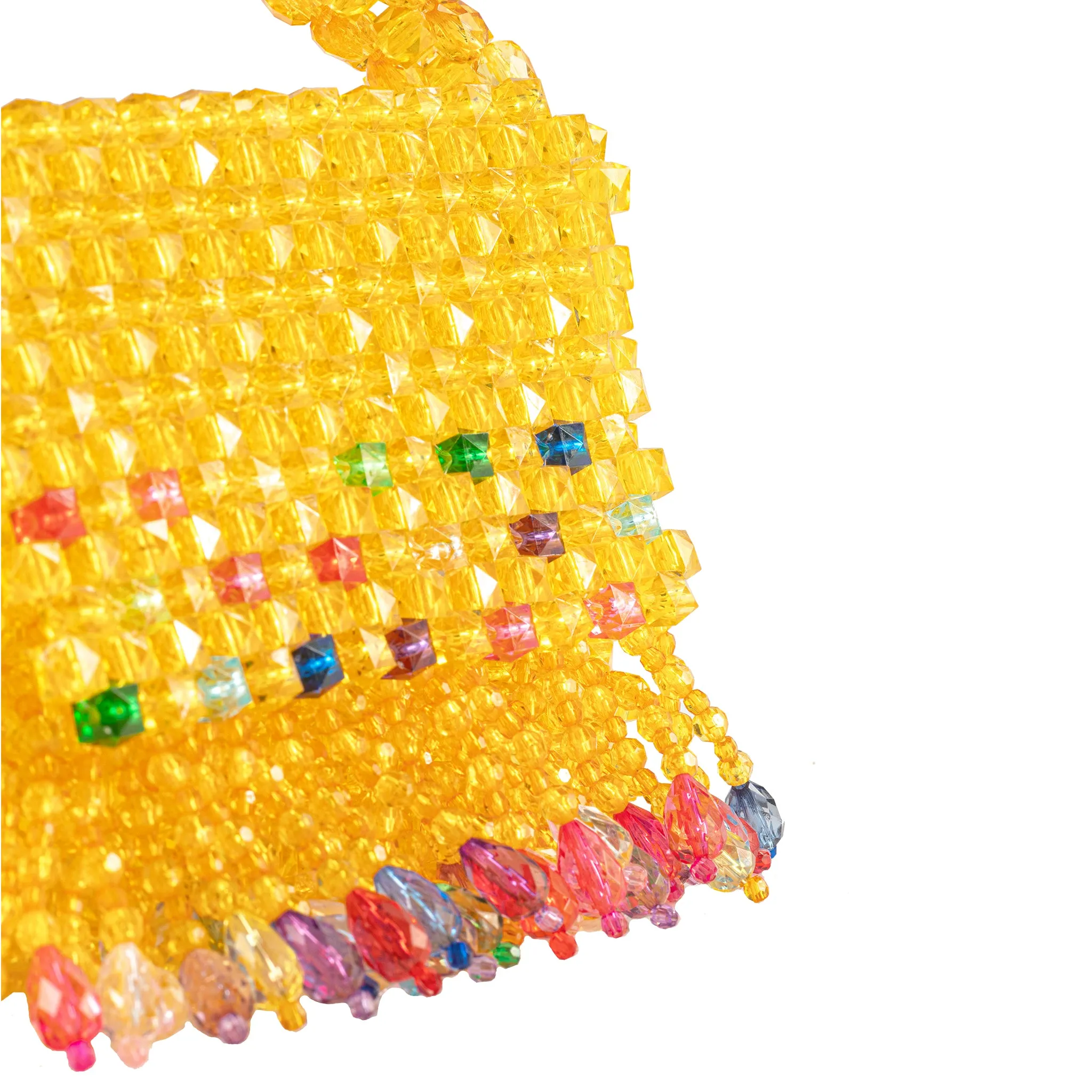 BUNDLE-Sunny Bead Bag & Playful Ribbon Bead Necklace