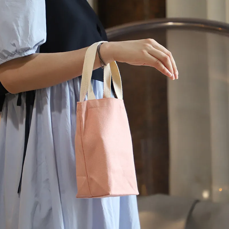 Canvas Coffee Cloth Hand Cup Cover Handbags
