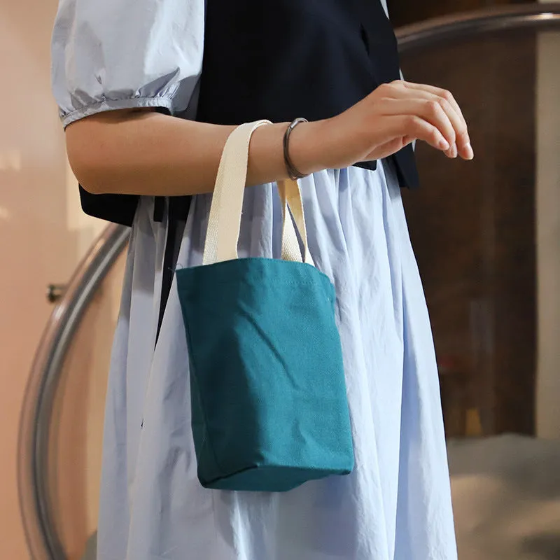Canvas Coffee Cloth Hand Cup Cover Handbags