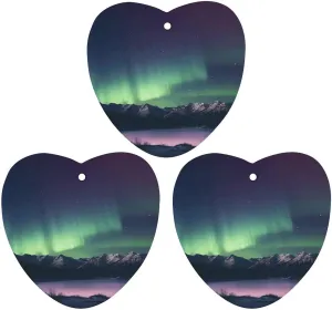 Car Air Fresheners 3 Pcs Hanging Air Freshener for Car Northern Aurora Night Aromatherapy Tablets Hanging Fragrance Scented Card for Car Rearview Mirror Accessories Scented Fresheners for Bedroom Bath