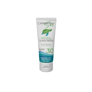 Caribbean Sol Natural Sunscreen SPF30, 4oz - Mineral, Coral Reef Safe Sunscreen Lotion for Body, Non-Nano Zinc Oxide Sunblock, Oxybenzone Free Sun Care, Minimal White Cast, For All Ages and Skin Types