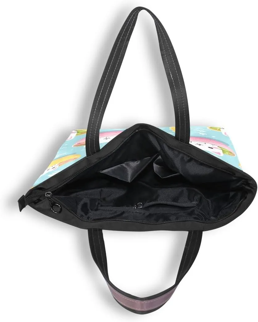 Cat in Bowl Shoulder Bags Large Handle Ladies Handbag