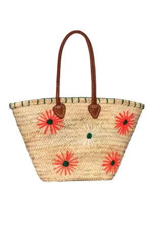 Cesta de Paja Pink Flower