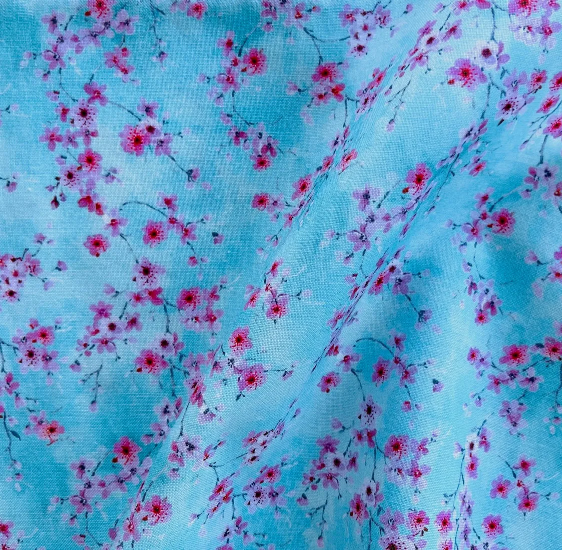 Cherry Blossom Fleurs Quilting Cotton (Made in Korea)