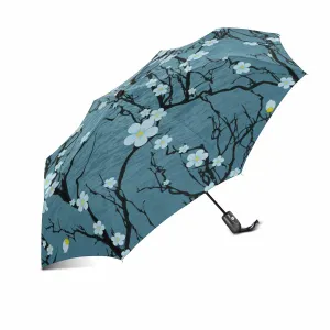 cherry blossom pattern automatic umbrella foldable with totes