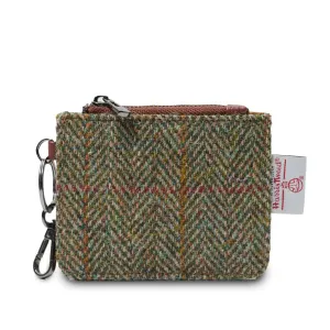 Chestnut Herringbone Card Zip Wallet with Harris Tweed®