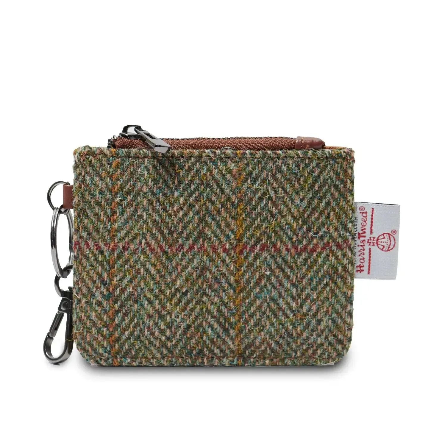 Chestnut Herringbone Card Zip Wallet with Harris Tweed®