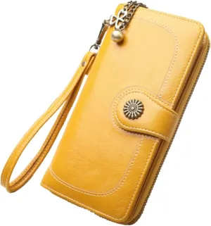 Chic Women's Mobile Phone Bag Triple-folded Pu Leather Wallet Zipper Pocket Multi-card Slots
