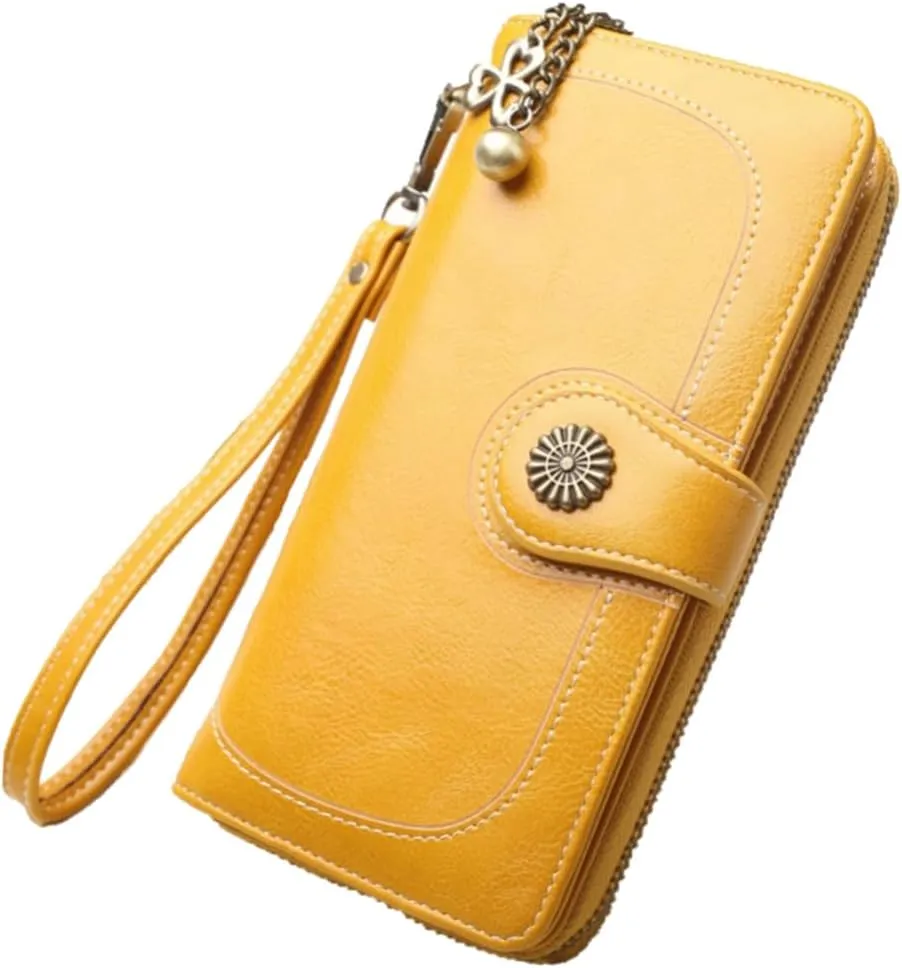 Chic Women's Mobile Phone Bag Triple-folded Pu Leather Wallet Zipper Pocket Multi-card Slots
