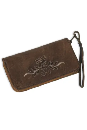 Chocolate Brown Embroided Women Oktoberfest Purse