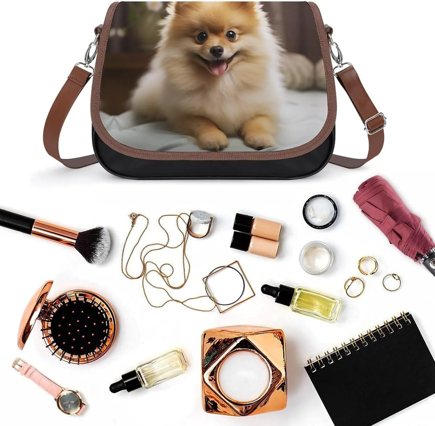 Chocolate Chip Crossbody Bags for Women,PU Leather Tote Bag for Women,Shoulder Bag Purse for Work Shopping Travel