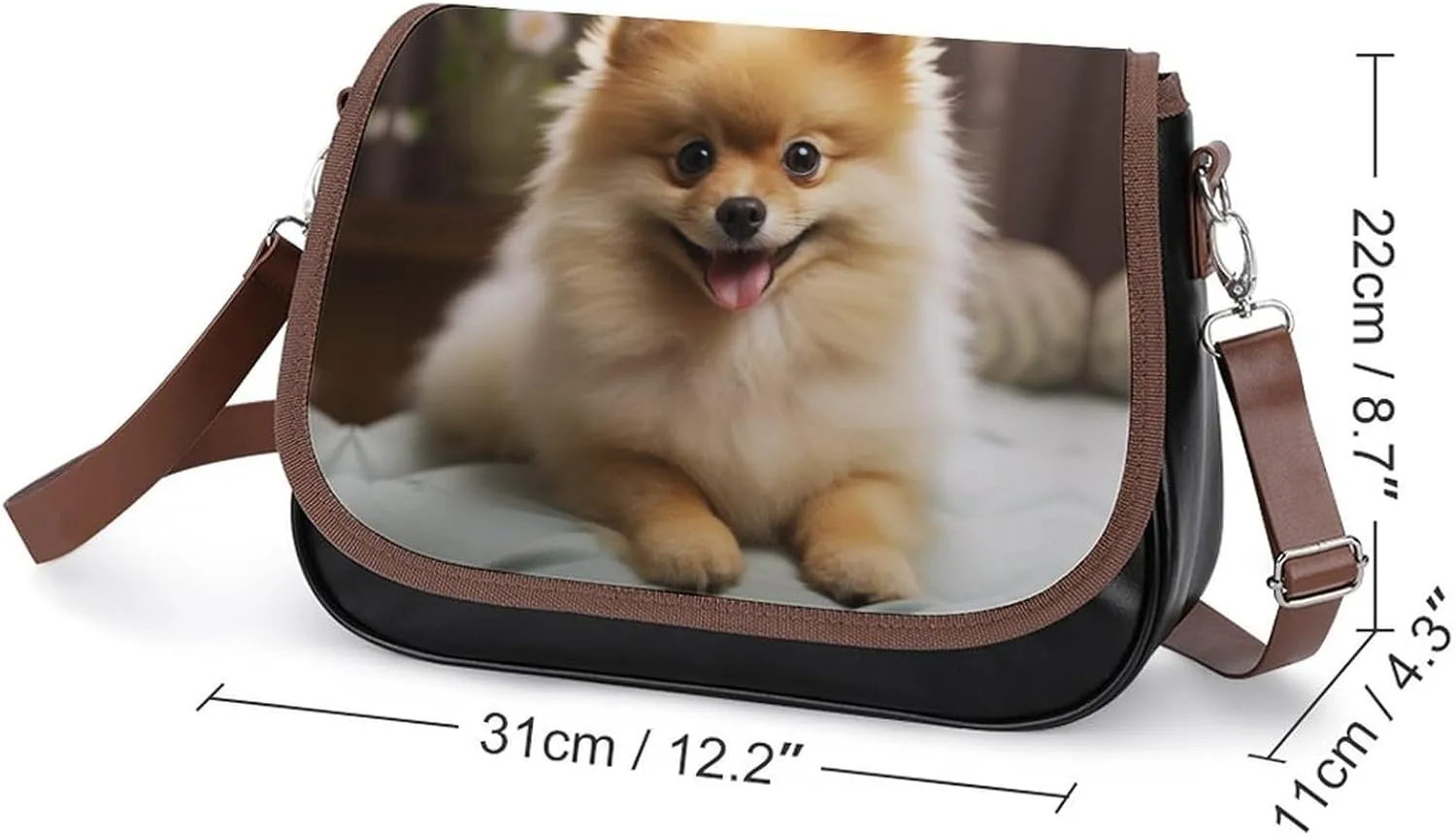 Chocolate Chip Crossbody Bags for Women,PU Leather Tote Bag for Women,Shoulder Bag Purse for Work Shopping Travel