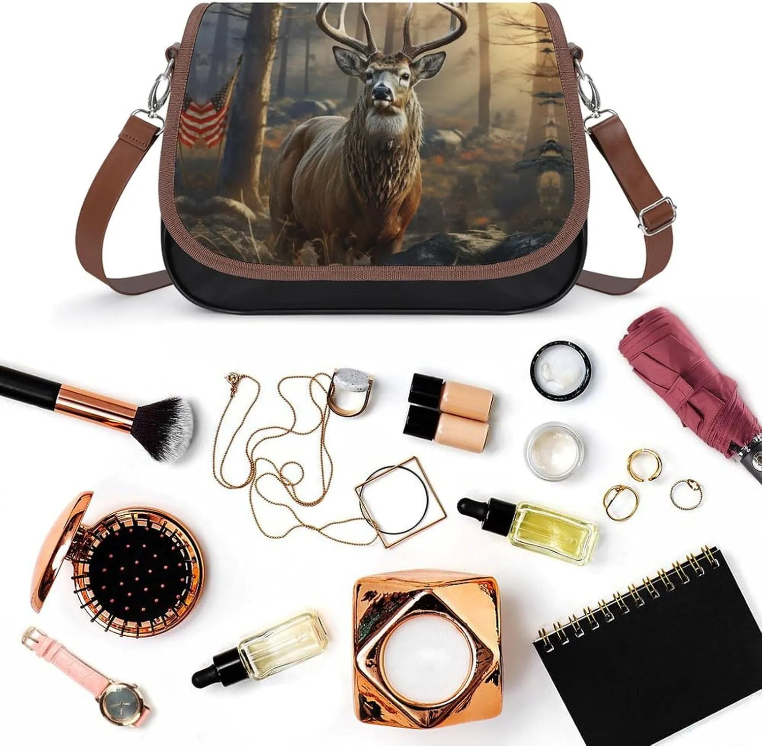 Chocolate Chip Crossbody Bags for Women,PU Leather Tote Bag for Women,Shoulder Bag Purse for Work Shopping Travel