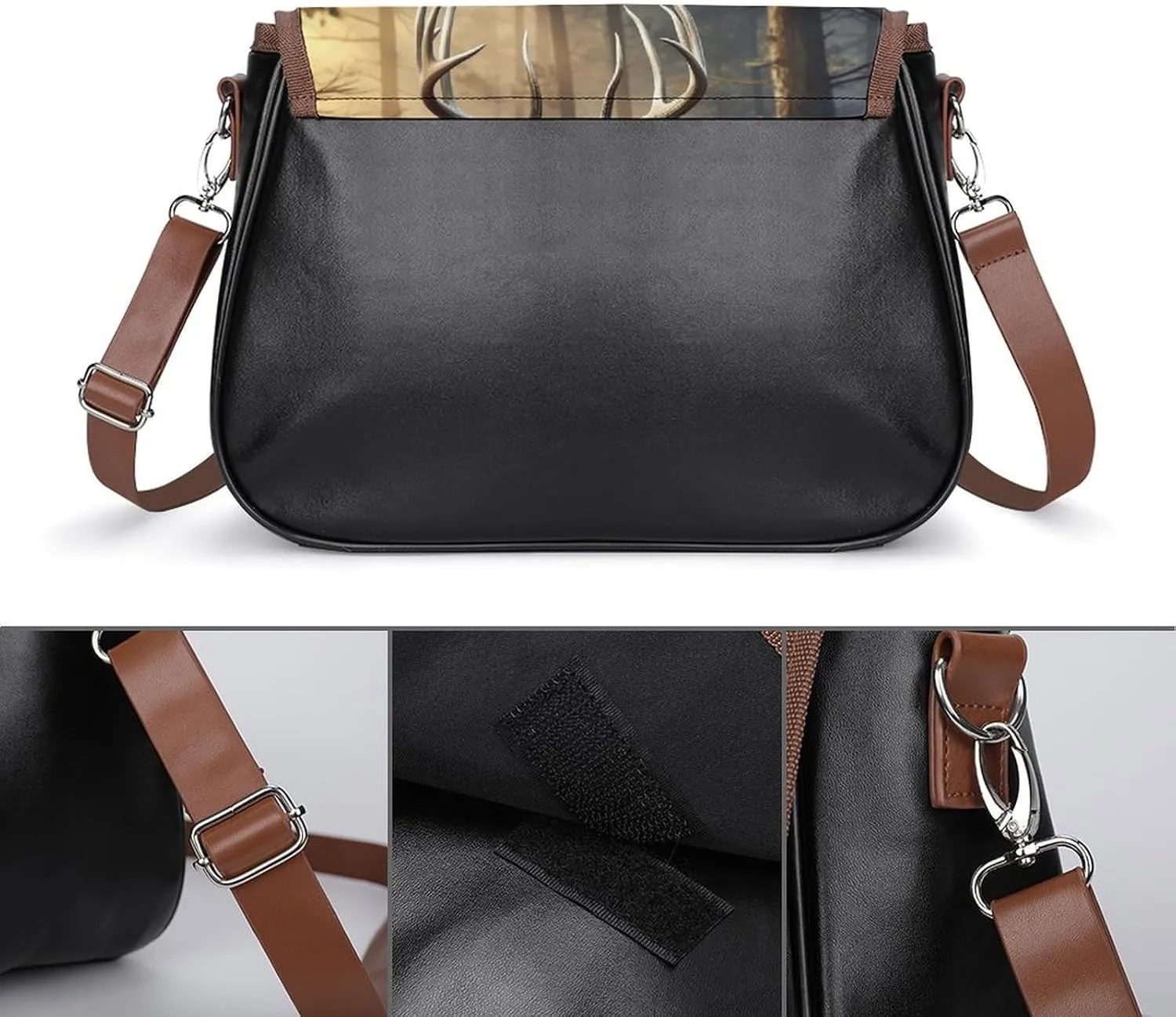 Chocolate Chip Crossbody Bags for Women,PU Leather Tote Bag for Women,Shoulder Bag Purse for Work Shopping Travel