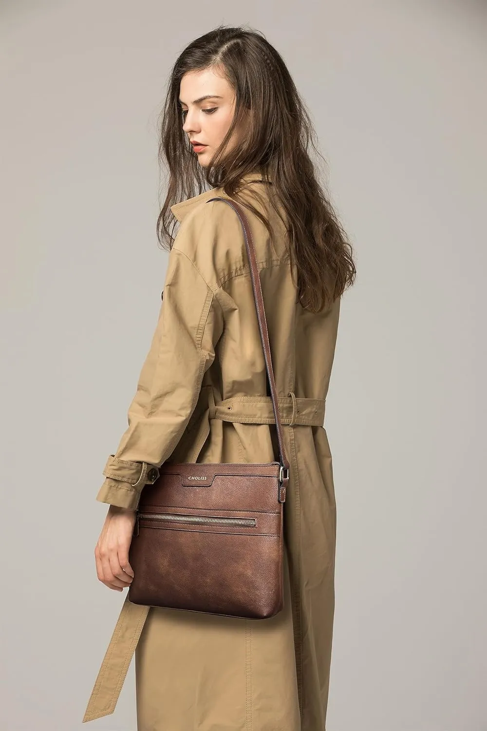 CHOLISS Large Crossbody Bags for Women, Medium Size Purses for Women with Vegan Leather