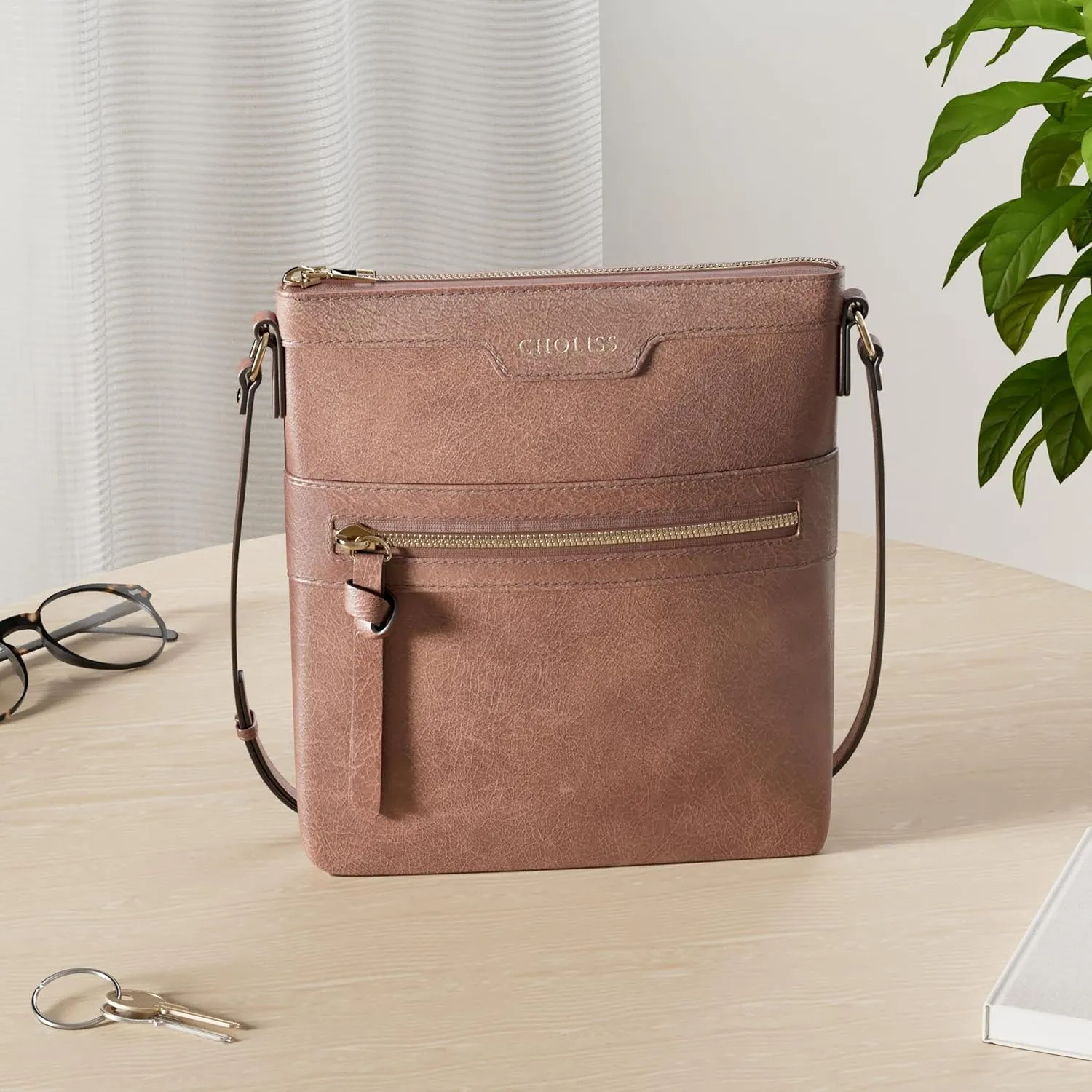 CHOLISS Mini Crossbody Bags for Women, Small Purses for Women with Vegan Leather, Travel Over Shoulder Bag