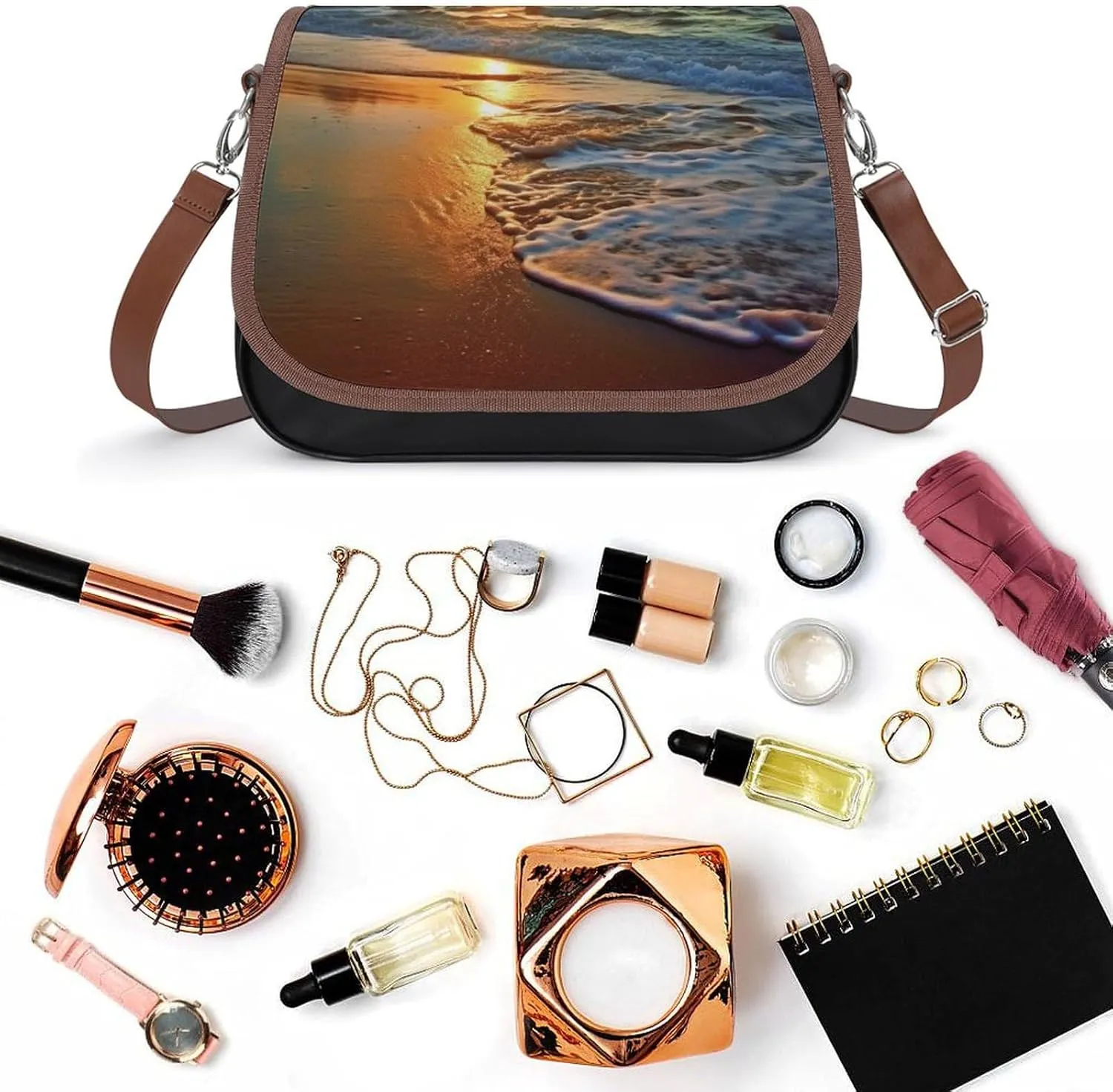 Christmas Barn Door Crossbody Bags for Women,PU Leather Tote Bag for Women,Shoulder Bag Purse for Work Shopping Travel