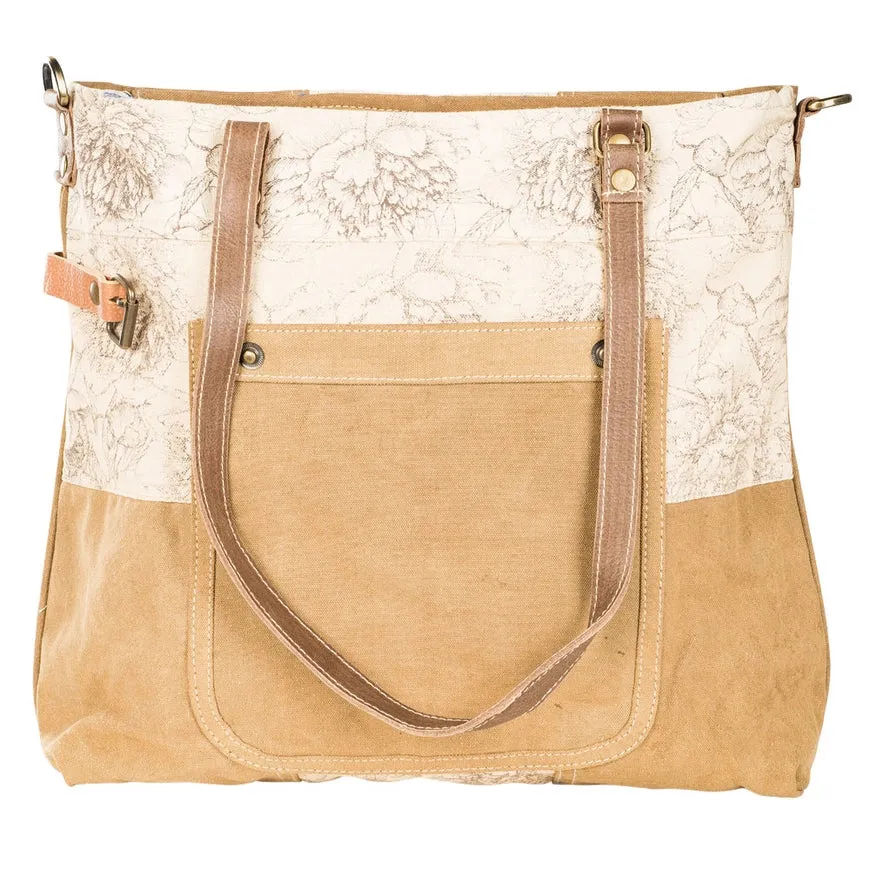 Cinnamon Floral Tote Bag