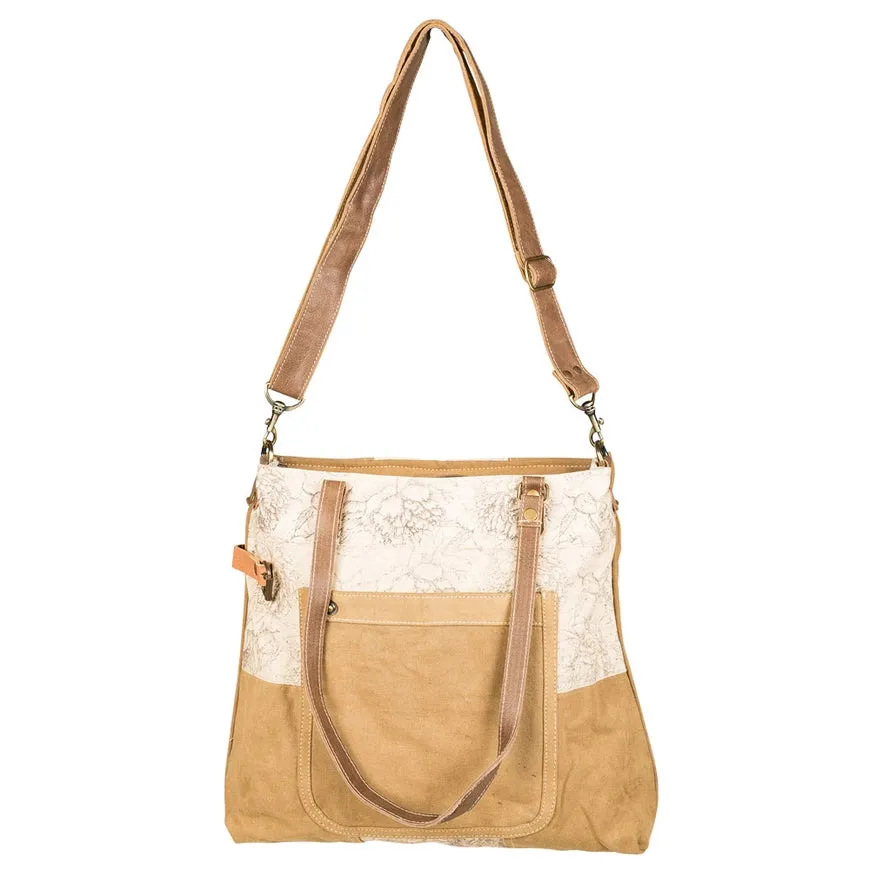 Cinnamon Floral Tote Bag