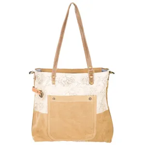 Cinnamon Floral Tote Bag