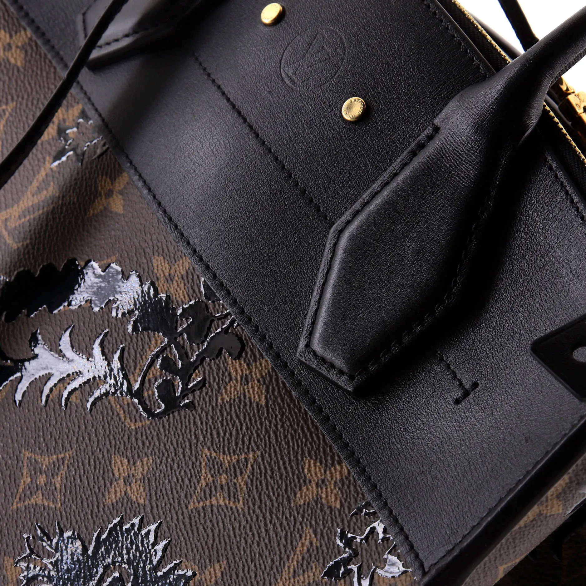 City Steamer Handbag Limited Edition Blossom Monogram Canvas and Leather MM