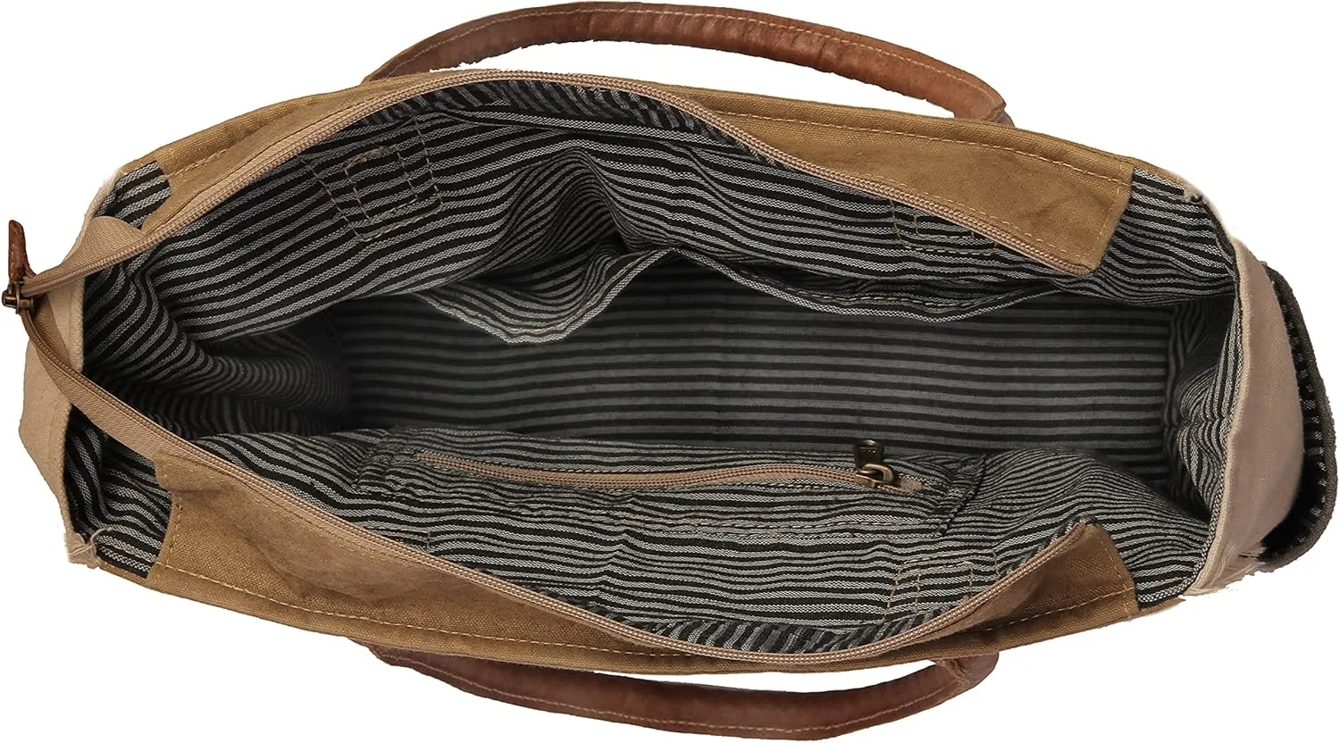 CLA Bags Sel De Mer Upcycled Canvas & Cowhide Tote
