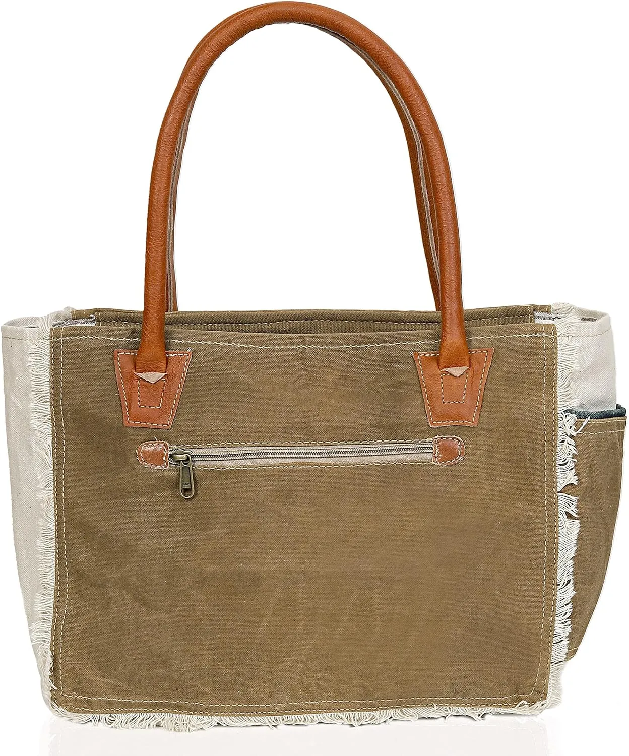 CLA Bags Sel De Mer Upcycled Canvas & Cowhide Tote