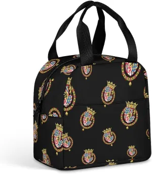 Coat Arms of Dukes of Burgundy Crowned Funny Insulated Lunch Bag Reusable Lunch Tote Bags Portable Handbags for Work Picnic Travel