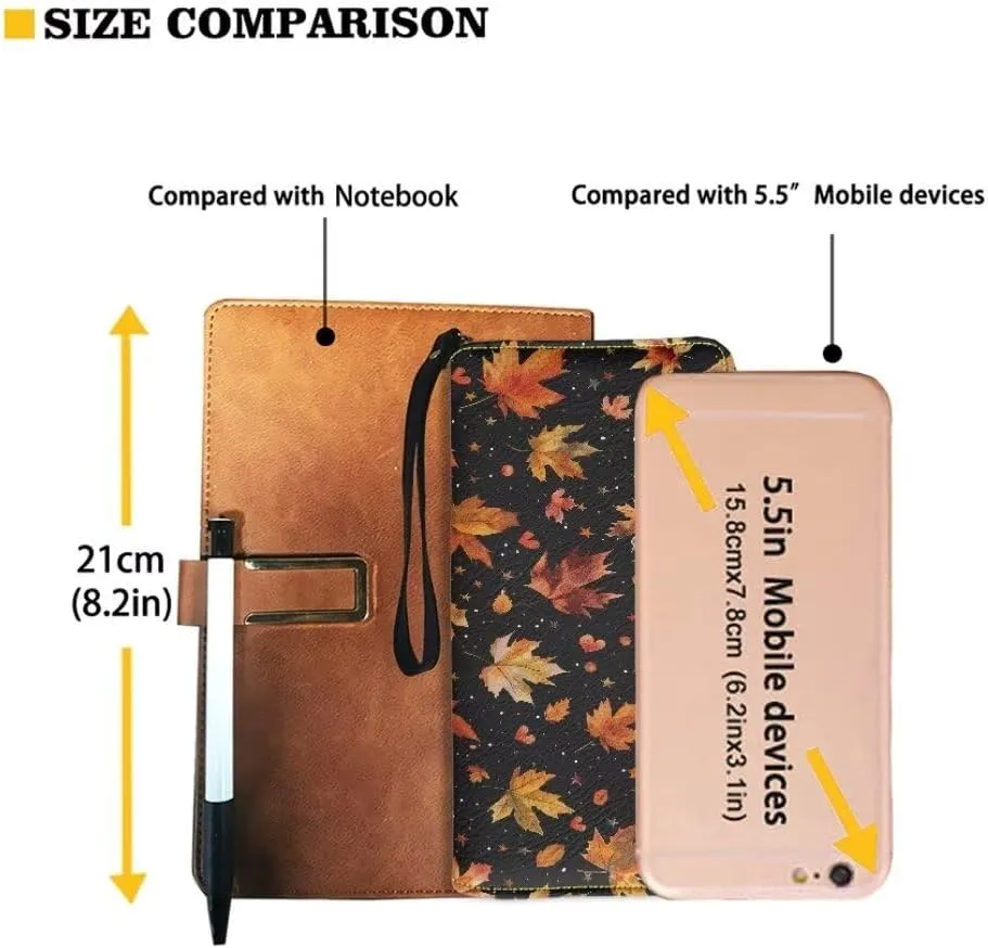 Coldinair Autumn Maple Leaves Wallet for Women Zip Around PU Leather Long Purse Travel Clutch Wristlet Card Holder Organizer