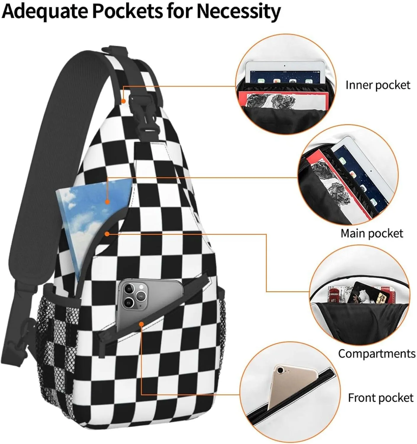 Colorful Dog Paw Print Crossbody Sling Backpack For Women Men,Sling Bag Travel Hiking Chest Bag Daypack