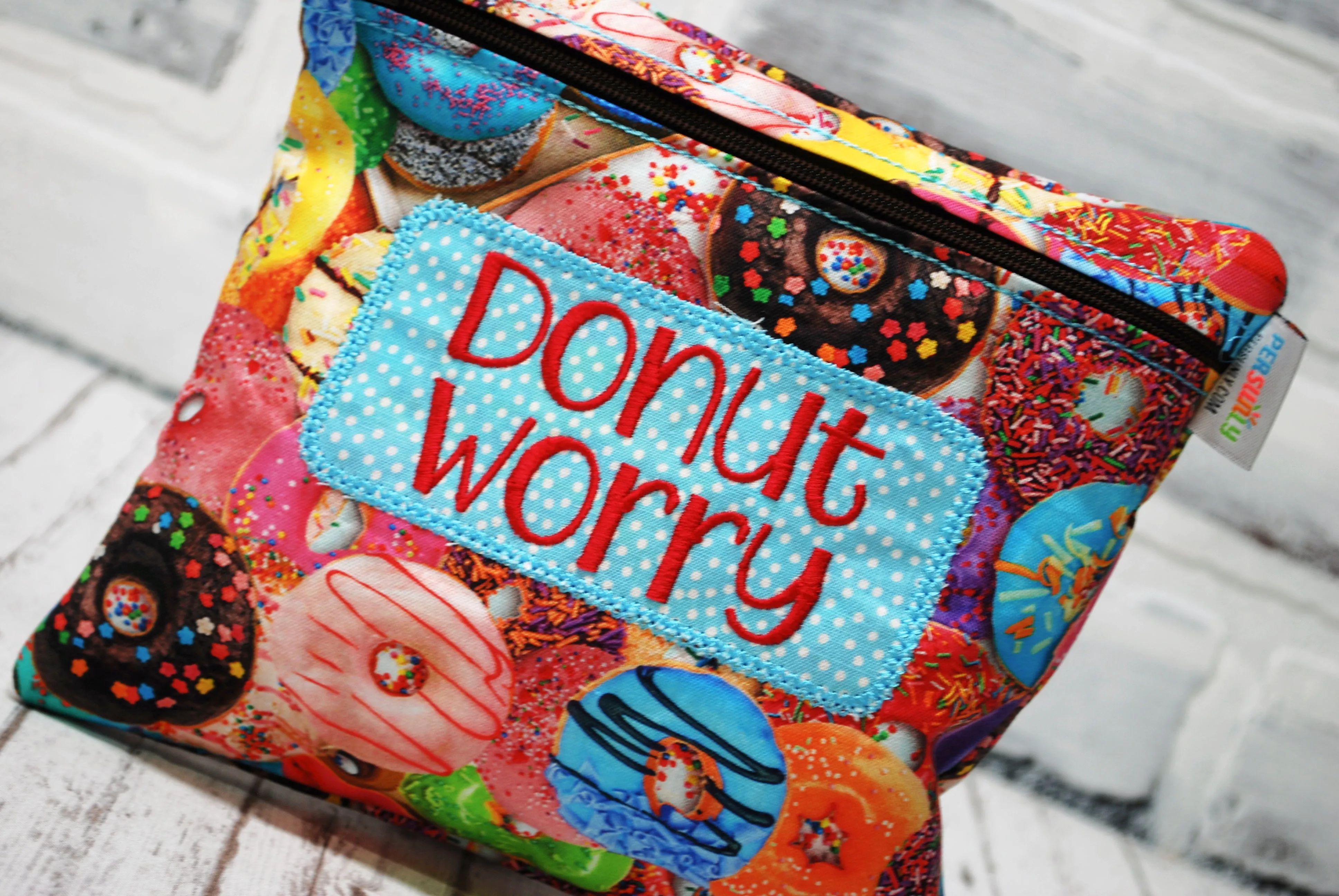 Colorful Donuts Personalized Reusable Food Bag