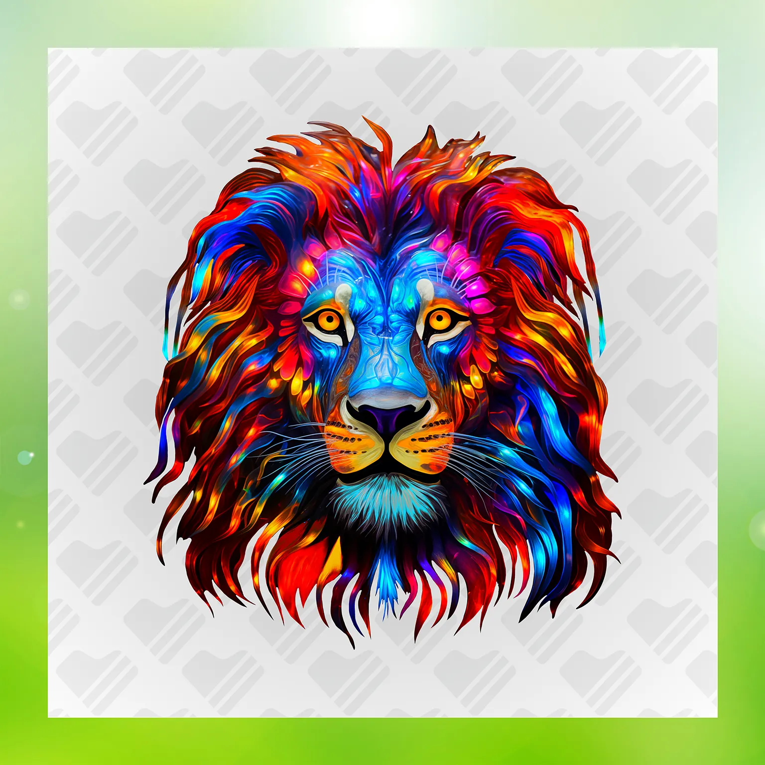 Colorful Lion Transfer