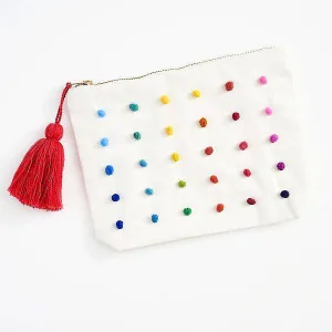 Colorful Pom Pouch