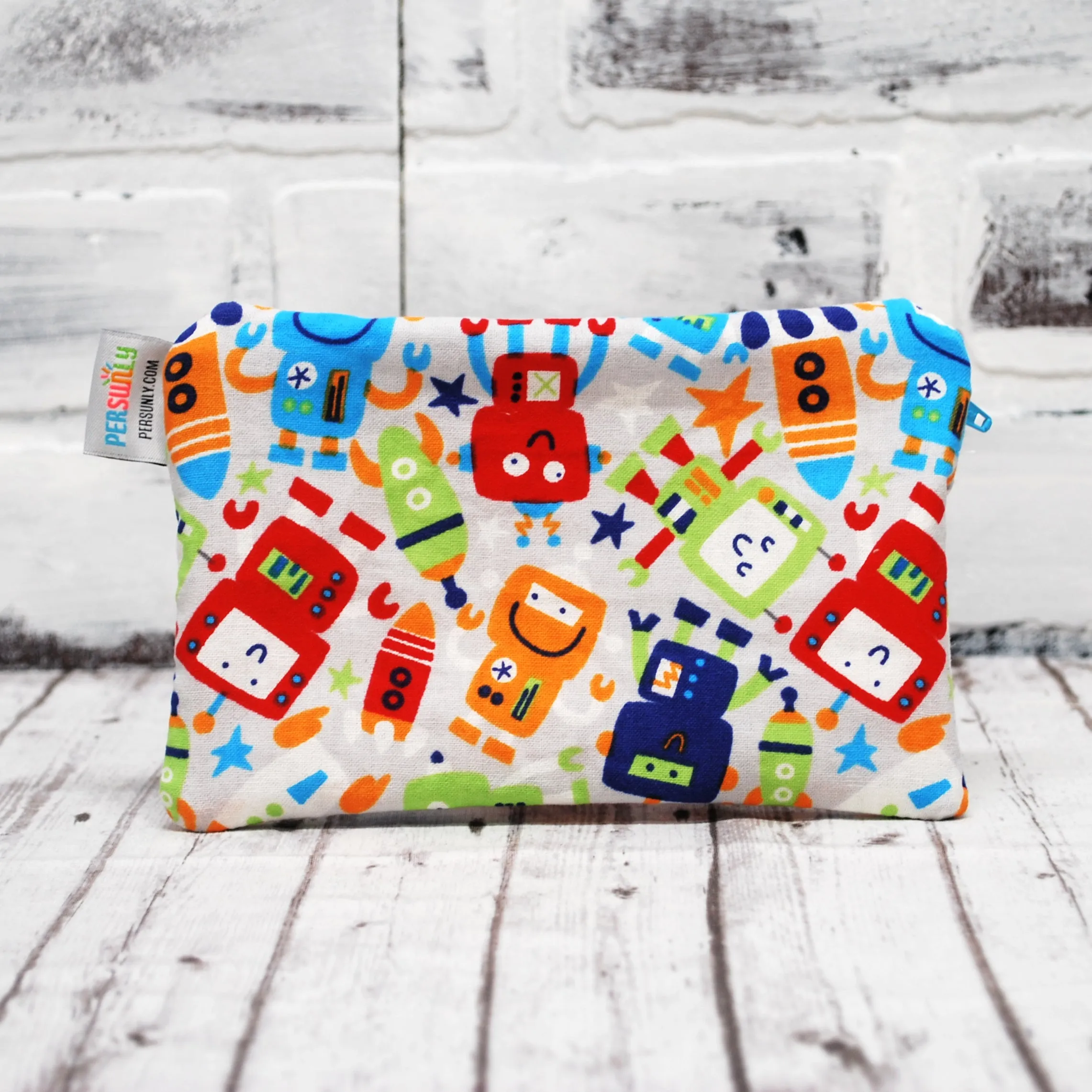 Colorful Robot Personalized Reusable Food Bag