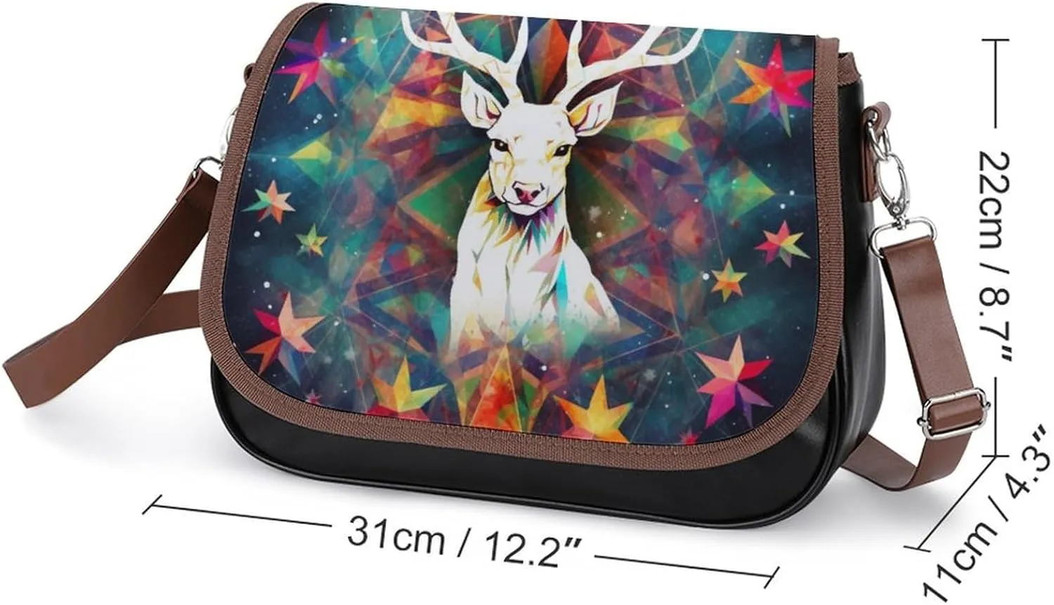 Couple Watching Sunrise Crossbody Bags for Women,PU Leather Tote Bag for Women,Shoulder Bag Purse for Work Shopping Travel
