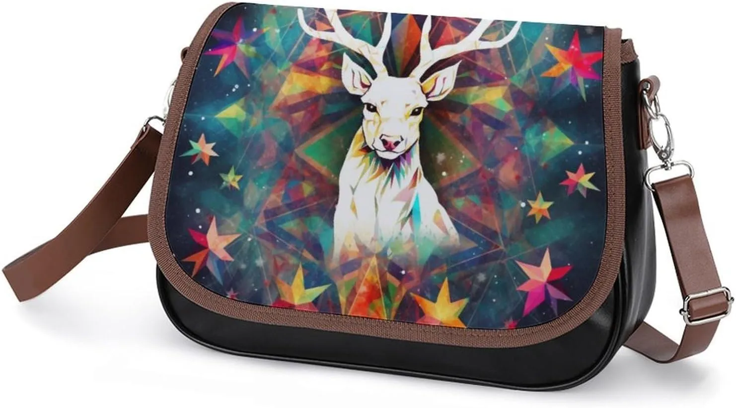 Couple Watching Sunrise Crossbody Bags for Women,PU Leather Tote Bag for Women,Shoulder Bag Purse for Work Shopping Travel