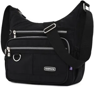 Crossbody Bag for Women Multi Pocket Shoulder Handbags Purse Waterproof Nylon Messenger Bag Ladies Travel Bag