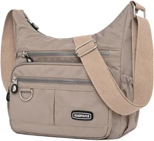 Crossbody Bag for Women Multi Pocket Shoulder Handbags Purse Waterproof Nylon Messenger Bag Ladies Travel Bag