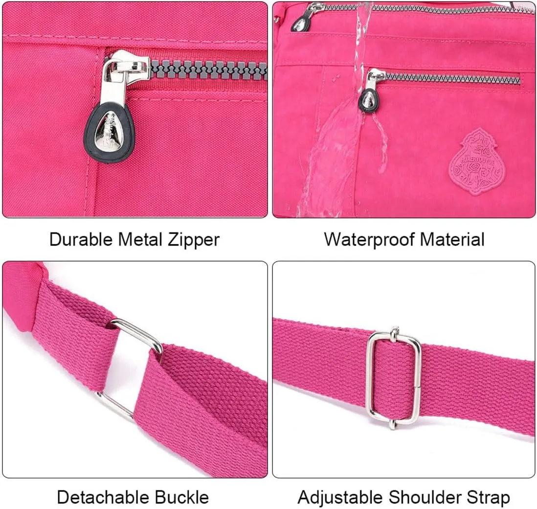 Crossbody Bag for Women Nylon Waterproof Shoulder Handbags Purse Messenger Bag Ladies Travel Bag Pocketbooks